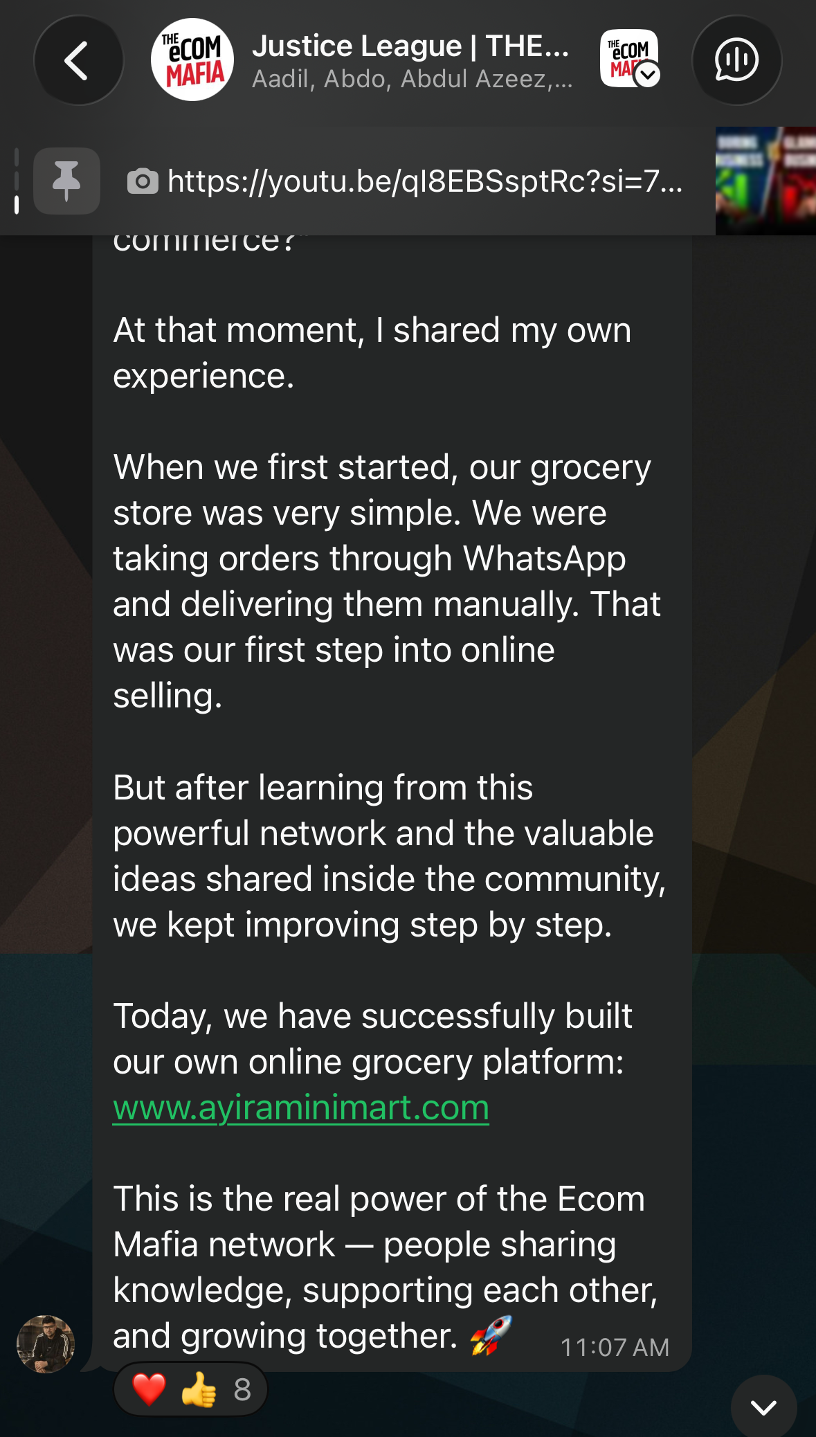 Member testimonial